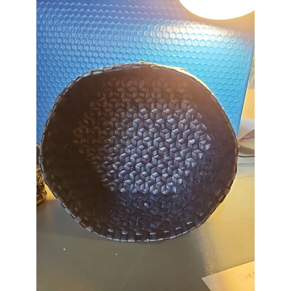 Vintage Woven Grass‎ Basket With Cover. Farmhouse, Sewing. - Picture 7 of 16